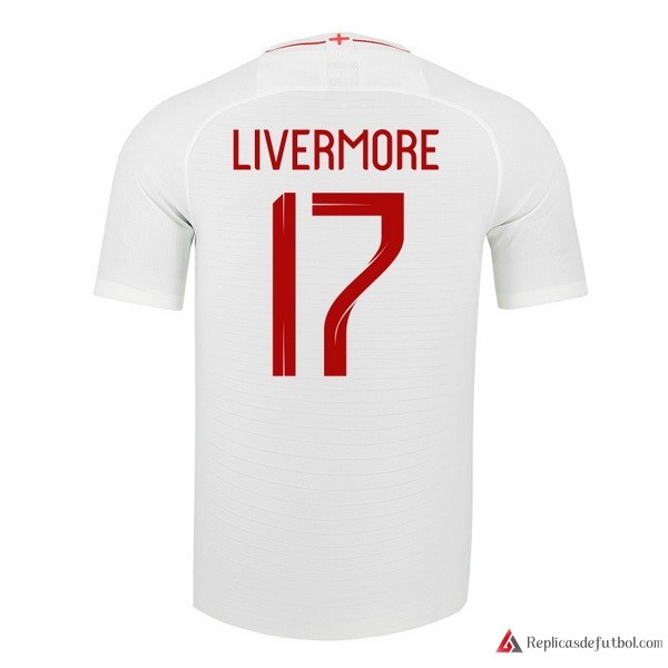 Camiseta Seleccion Inglaterra Primera equipación Livermore 2018 Blanco